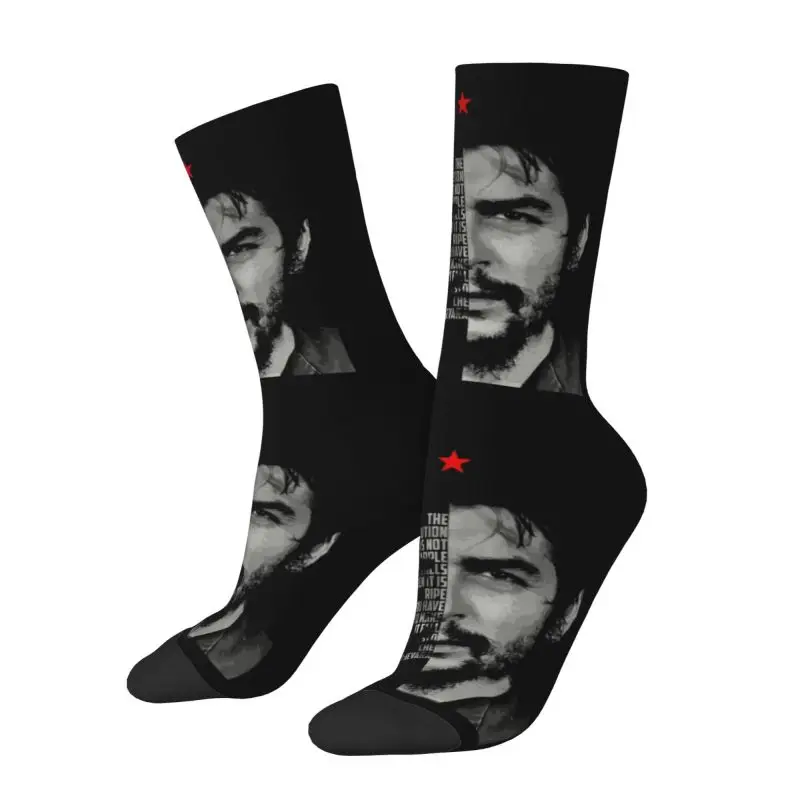 Funny Cuban Hero Che Guevara Socks Women Men Warm 3D Print Revolution Cuba Socialism Freedom Football Sports Socks