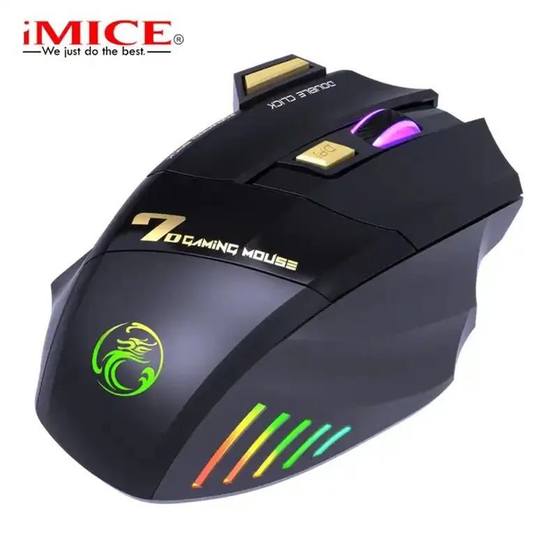 X7 Wired Mechanical Gaming Mouse with Four DPI Function Cool Rgb 7D Internet Cafe Mouse Combo Set PC Keyboard for Gamer