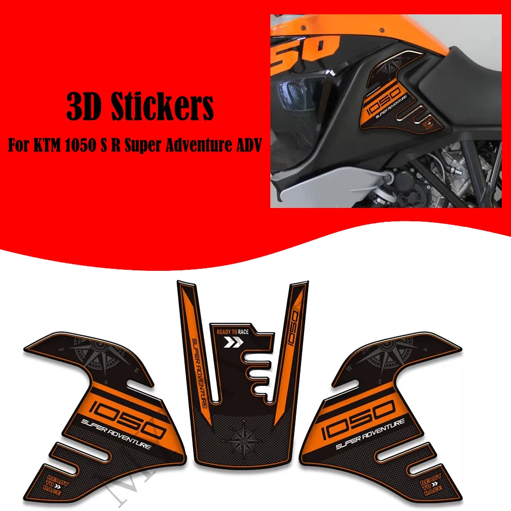 

NEW Motorcycle Tank Pad Side Grips Gas Fuel Oil Kit Knee Protection For 1050 S R Super Adventure ADV