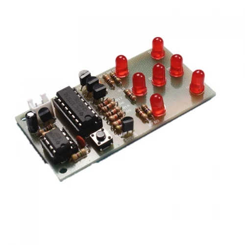 NE555 CD4017 Electronic Module DIY Kit Red LED Light LEDs 4.5-5V Electronic Fun Kit Diy Electronic PCB Board Module 74 * 35mm