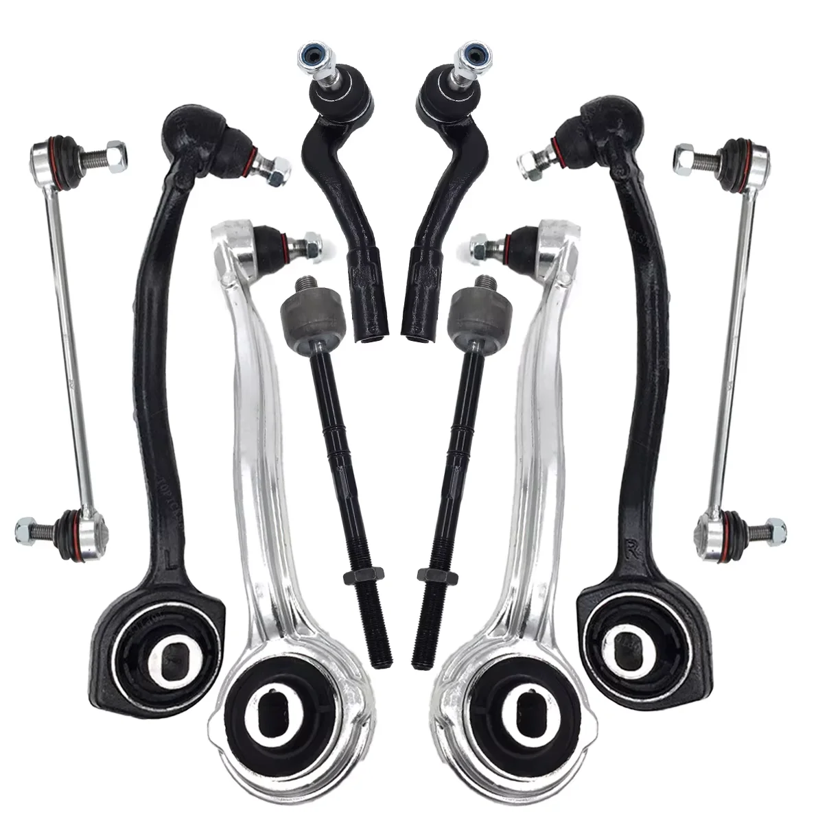 Svenubee Front Lower Control Arm with Ball Joint Sway Bar End Link 10pcs Set for Mercedes Benz R171 2004 2005 2006 - 2011