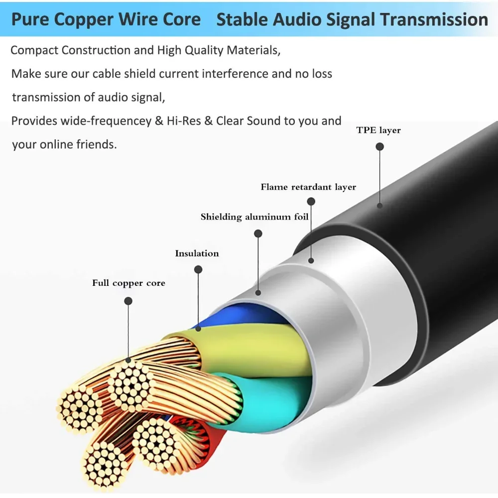 Cable de extensión de repuesto para Beyerdynamic MMX300 MMX 300, 2. ª generación, auriculares para juegos con micrófono, Control de volumen y silencio