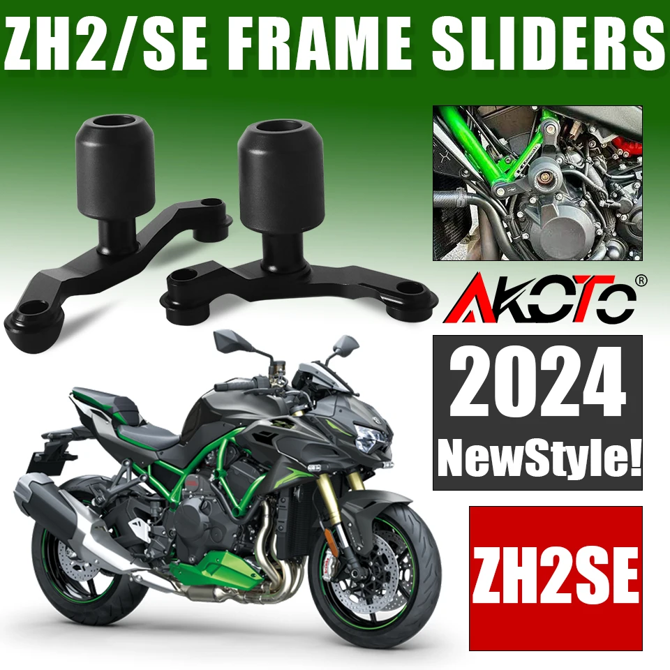 

Engine Protection Cover Frame Sliders Crash Pad Falling Protector Guard For KAWASAKI ZH2 Z H2 SE ZH2SE 2020-2024 2023 Parts