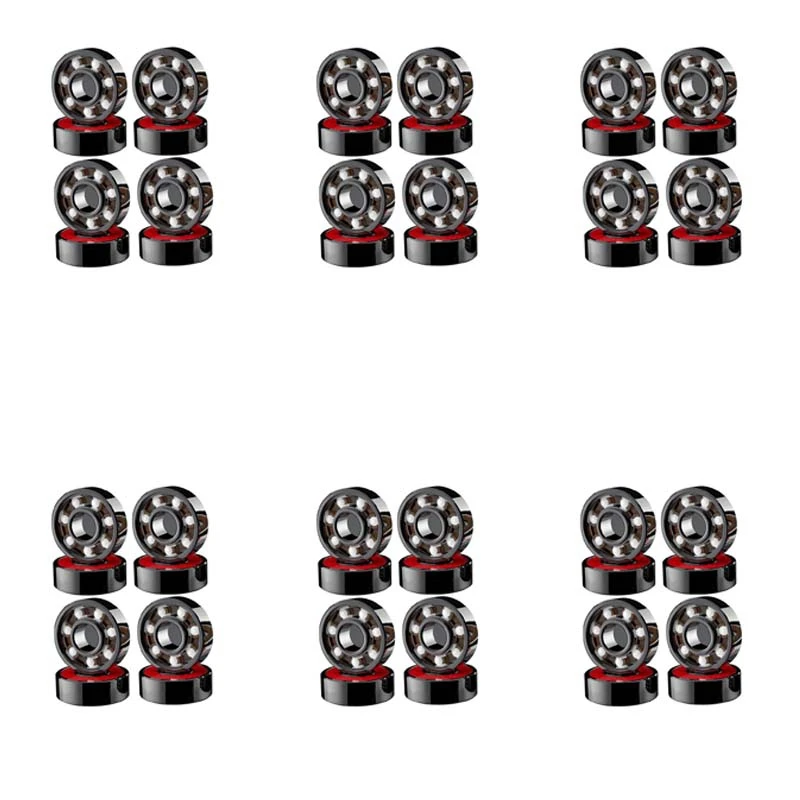 48 Pcs Ceramic Bearings High Speed Wear Resistant For Skate Skateboard Wheel