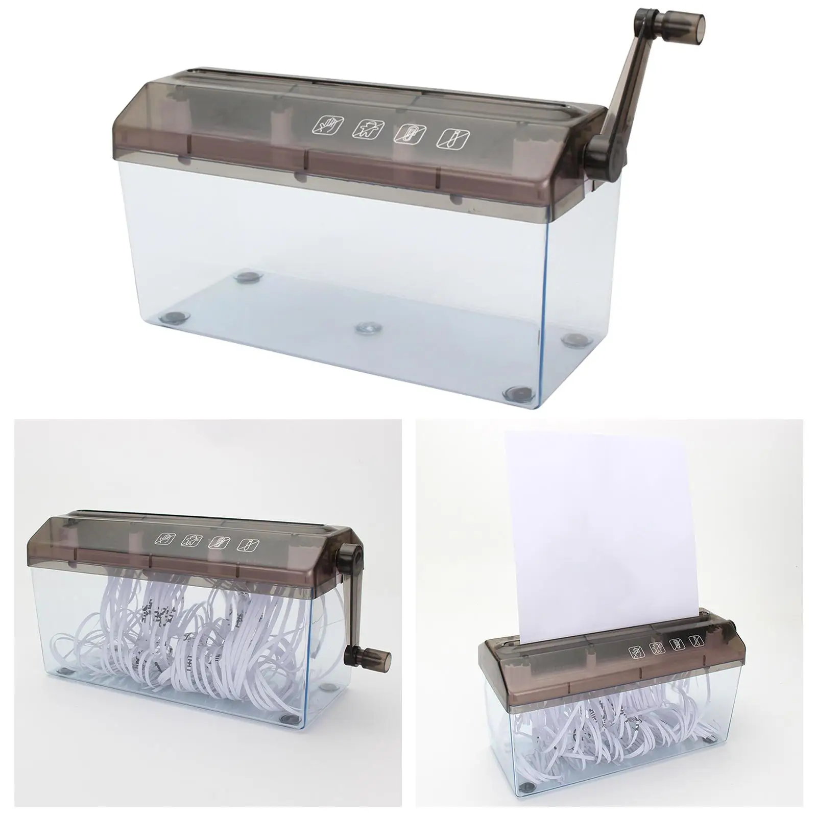 ミニa4ペーパーシュレッダードキュメントカッティングストリップカットシュレッダー切断機オフィス教育用紙バスケットブラック