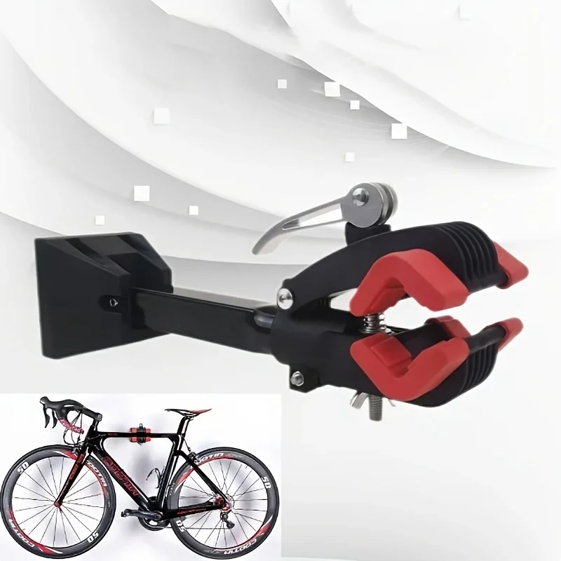 Bicycle Wall Mounted Bike Rack Parking Rack Wall Mounted Mountain Bike Rack Aluminium Alloy Clip Crash Pad Loaded 20KG Bracket