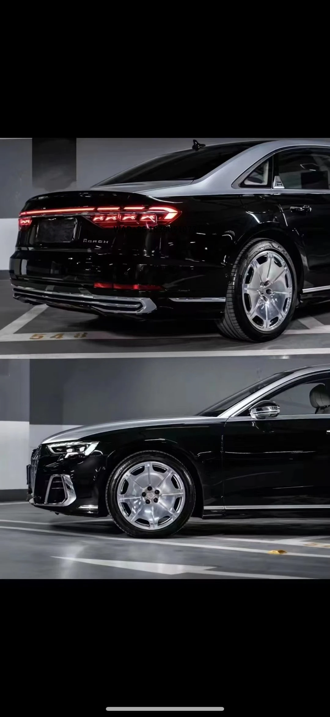 Modified Rear Light for A8 Taillight Horch Style With Sequential Turn Signal LED Tail Lights Auto Car Accessories 2019-2022