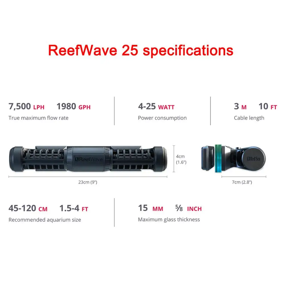 Imagem -05 - Red Sea Reefwave Maker para Coral Aquarium Programa Wifi Marine Reef Suprimentos para Aquário 25 45