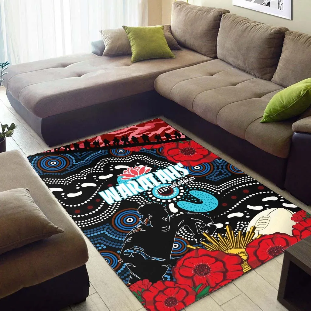 Waratahs Rugby Rug Anzac Day Aboriginal Rug 3D Printed Mat Floor Anti-slip Carpet Home Decoration Themed Living Room Carpet