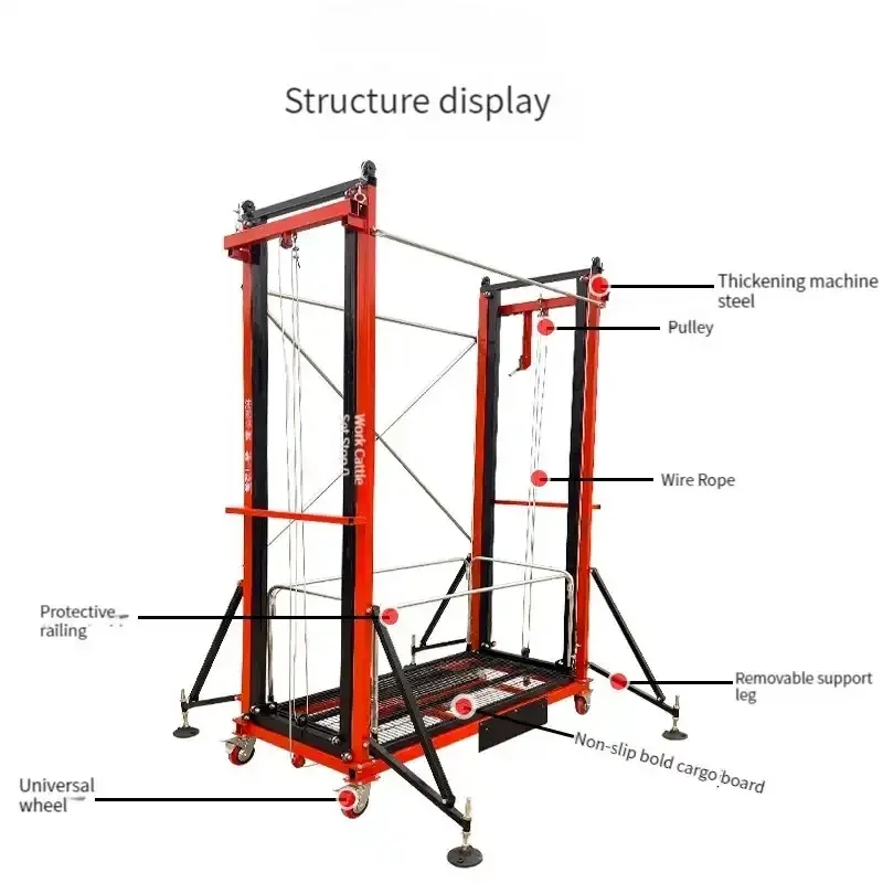 For 500kg electric scaffold lift foldable 300kg electric scaffolding lift platform