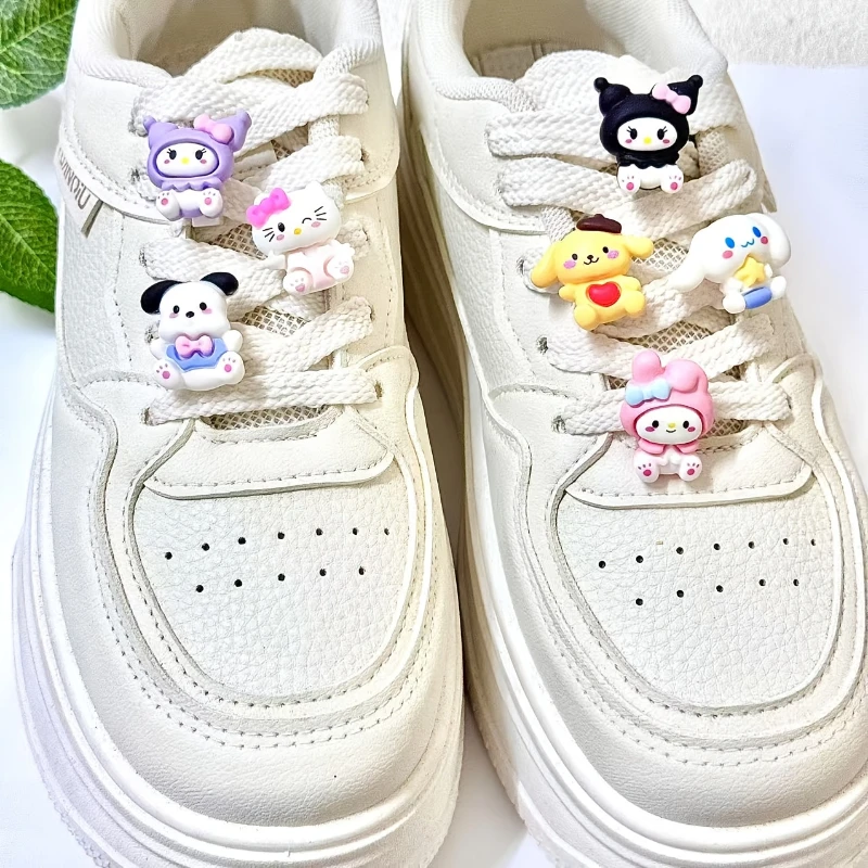 

7Pcs Sanrio Kuromi Shoe Lace Accessories Sets Durable & Easy To Install For Footwear Decoration Boot Embellishments