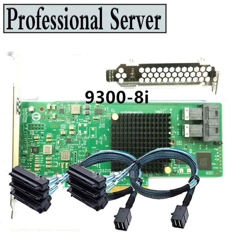 LSI 9300-8i 12Gbps SAS HBA IT mode ZFS FreeNAS unRAID +2* SFF-8643-8482 SAS Cable