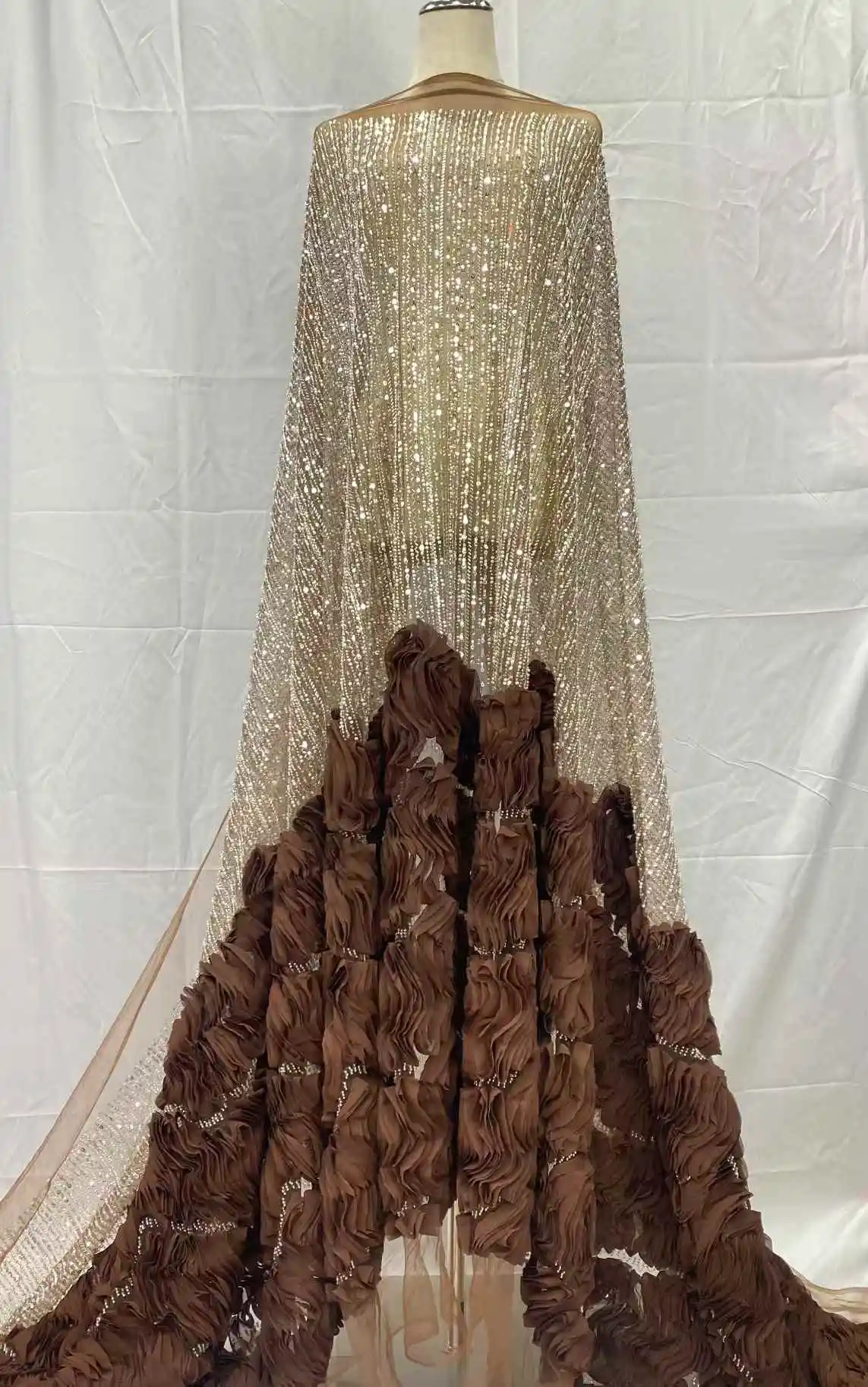 قماش دانتيل أفريقي فاخر 2025 جودة عالية الترتر الخرز أقمشة الدانتيل لحفل الزفاف النيجيري الفرنسية تول أقمشة الدانتيل