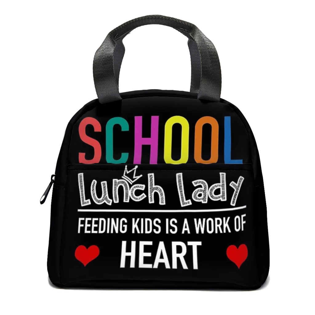 

School Lunch Lady Dinner Lady Cooler Bag Lunch bag Foods Drink Storage Leakproof Picnic Camping Bags Outdoor Cooler Box