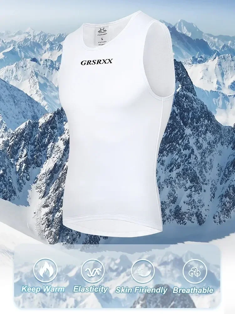 AliExpress GRSRXX Warm Winter Cycling Base Layer Sleeveless Mountain Bike Jersey Underwear Racing Warm Bike Cycling Jersey Underwear