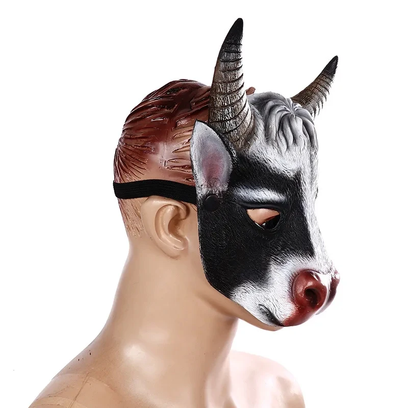 

x;3,c'5\b/ Halloween 3D realistic Cow foam Masquerade Party Props Cosplay Animal sheep 5'g,\j'8/