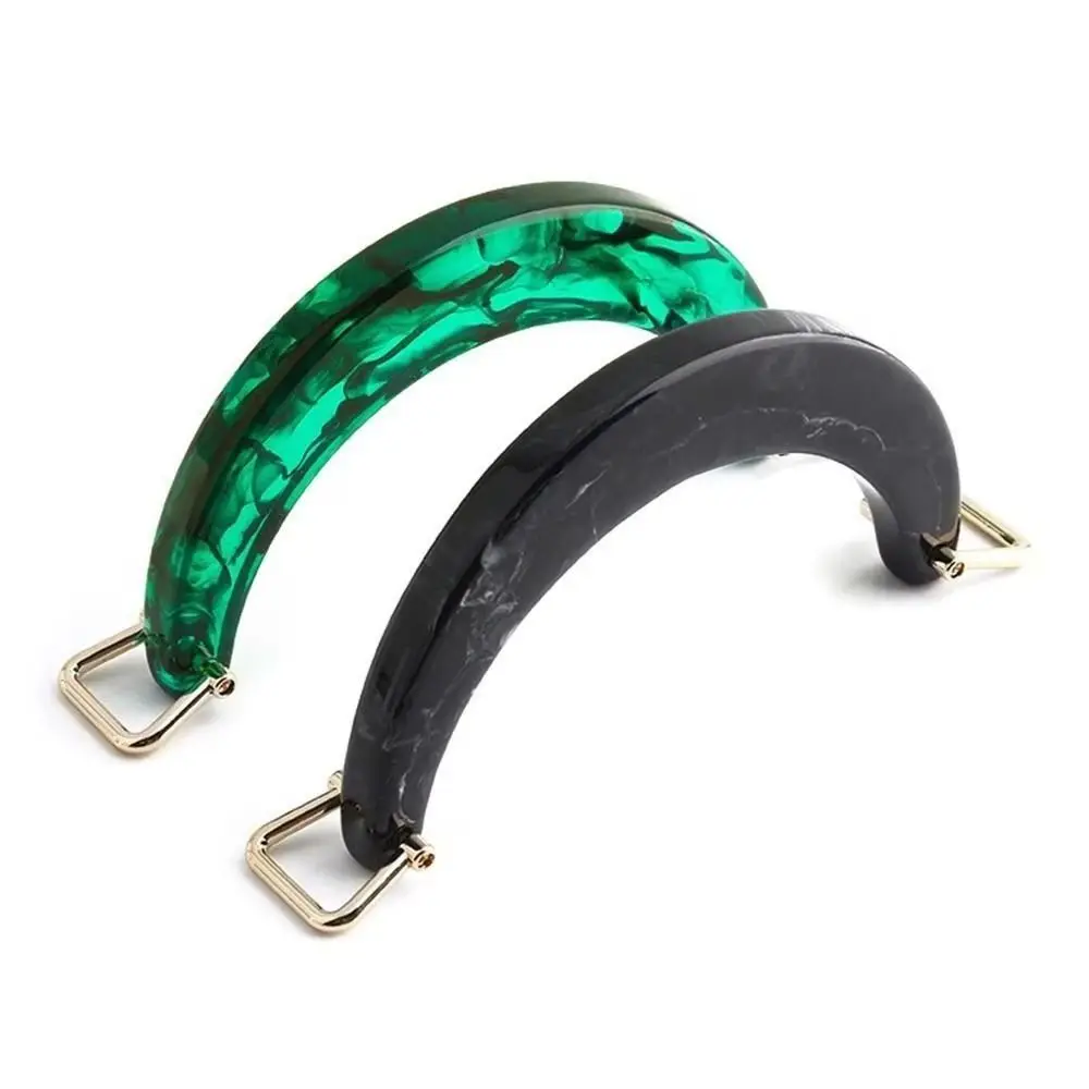

Luxury Resin Women's Bag Handle U-Shaped Amber Handbag Handles Acrylic 13.5cm Tote Grip DIY Handmade Craft Bags