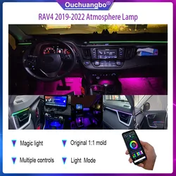 Ouchuangbo LED Ambient lamp For RAV4 2019-2022 Atmosphere  Lighting Kit  ambient light rgb magic Symphony Atmosphärenlicht