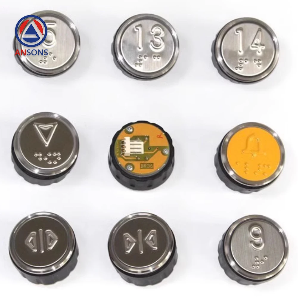 BR36A(B) XIZI OTIS Elevator Button COP Round Push Buttons Ansons Elevator Spare Parts