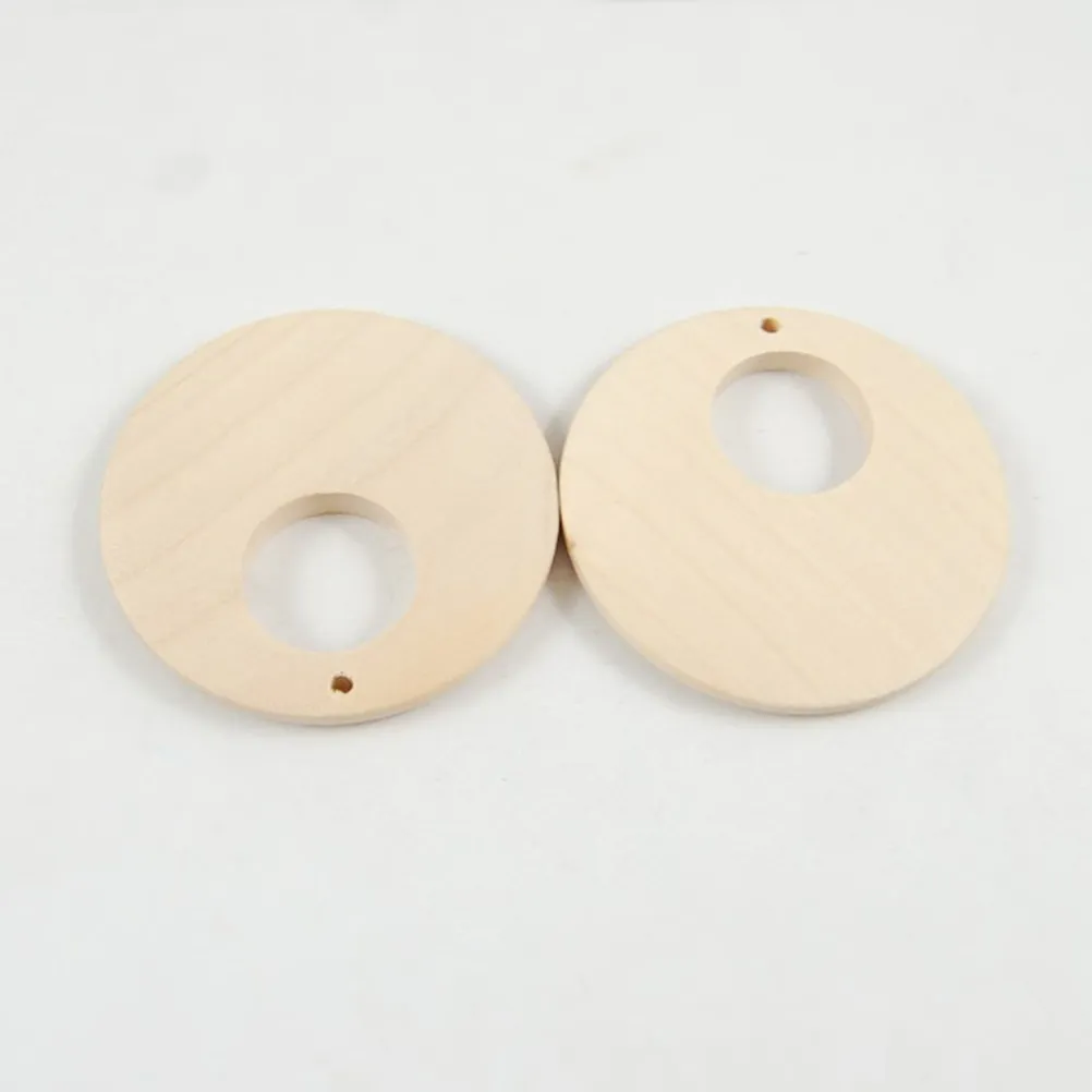 

50Pcs Wooden DIY Earrings Pendants Geometry Simple Design 30Mm Charm Pendant Set Jewelry Making Accessories Wood Pendant Charm