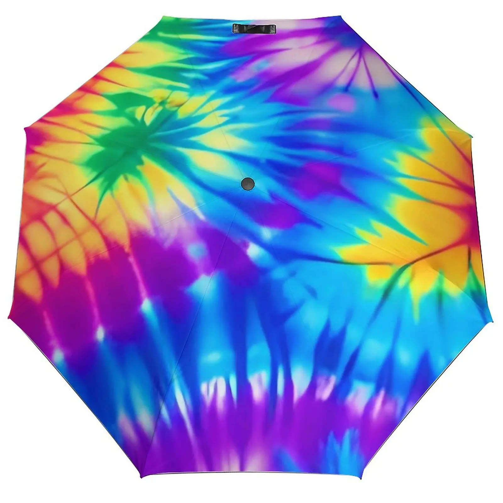 

Красочный зонт Tie Dye с радужным принтом, лобовое стекло, зонт для кемпинга, красочный складной зонт с автокраской