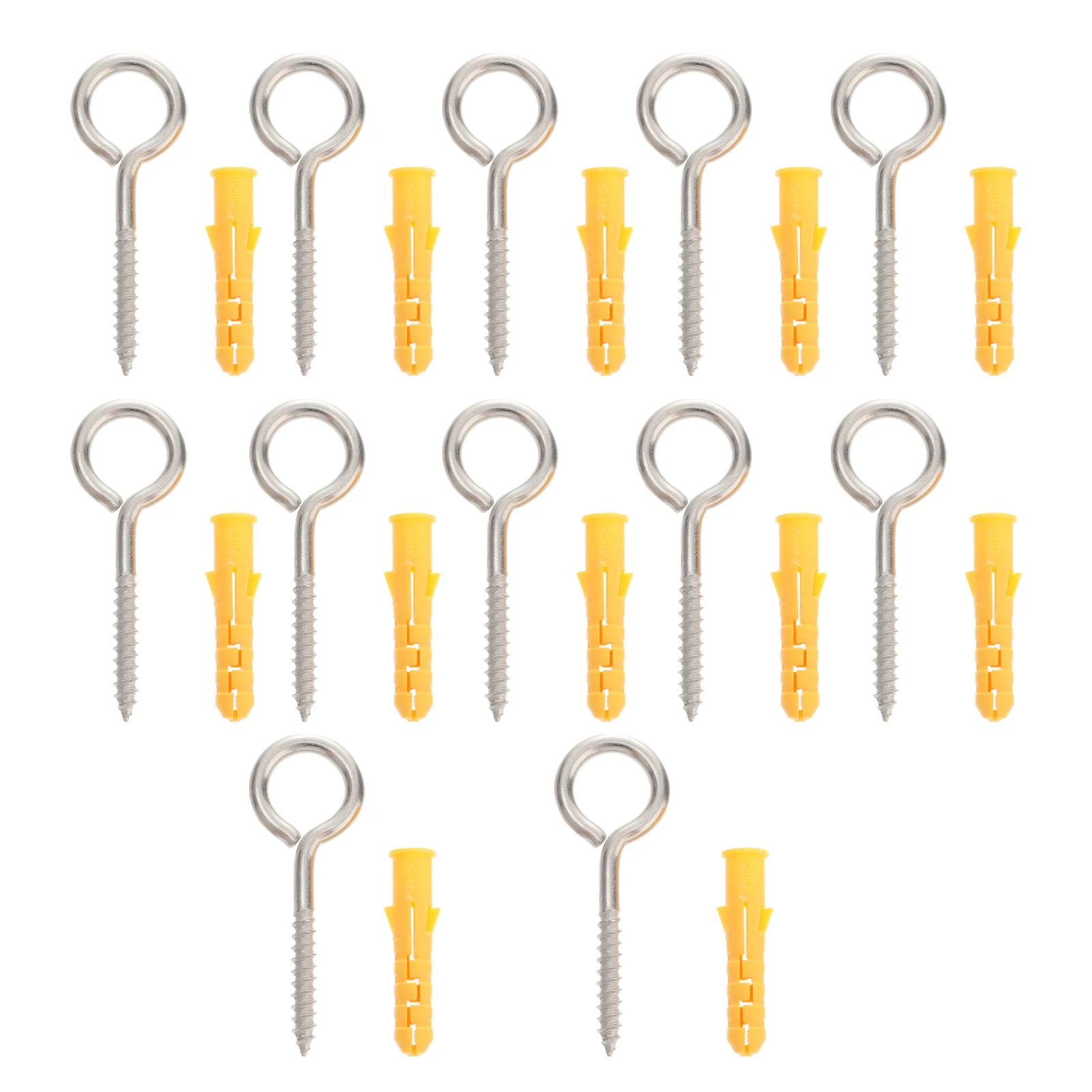 

12 Pcs Screw Rings Hook Screws Closed Eyebolt Fastener Heavy Duty Eye Screw for Wood Walls Plywood Drywall Hanging Jewelry Wire