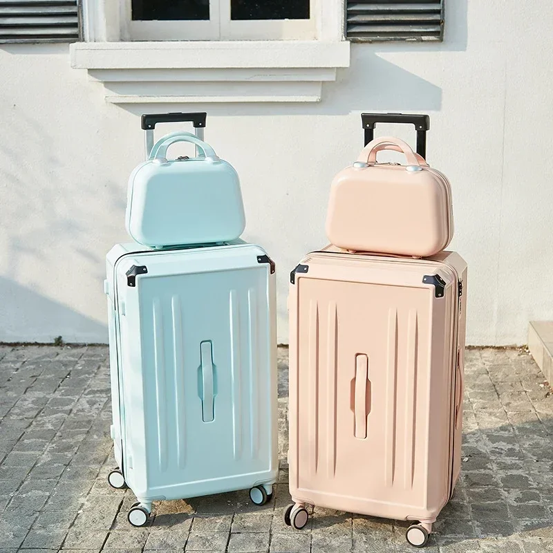 Rolling Luggage Travel Large Capacity Trolley Box Aluminum Alloy Corner Travel Bag Suitcase Fashion Solid Trunk Package Case