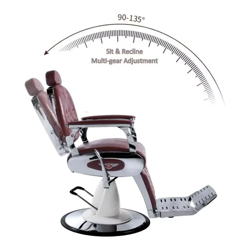 Klassischer Antiker Hydraulischer Robuster Friseurstuhl für Herren Professionelles Haarstyling Barbershop-Salonmöbel – Detail 6