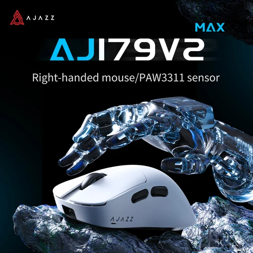 AJAZZ AJ179 V2 MAX ratón inalámbrico para juegos PAW3311 ratón Bluetooth con cable trimododo Gamer ergonómico ligero accesorios de computadora