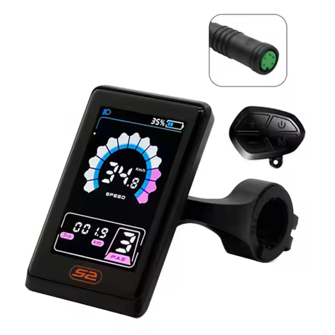 Y67A-Electric Bicycle UKS2-PLUS LCD Color Display With USB Interface For Bafang Mid Mounted Motor BBS01/BBS02/BBSHD