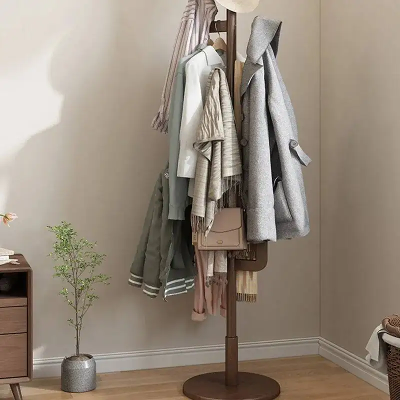 

Modern Minimalist Wooden Clothes Rack Designe Standing Floor Clothes Drying Rack Recibidor De Entrada Mueble Home Furniture