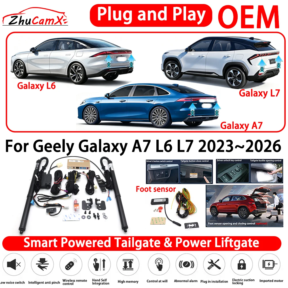 for Geely Galaxy A7 L6 L7 2023~2026 OEM Smart Powered Tailgate Power Liftgate Automatic Rear Trunk Tailgate Actuator System ﻿