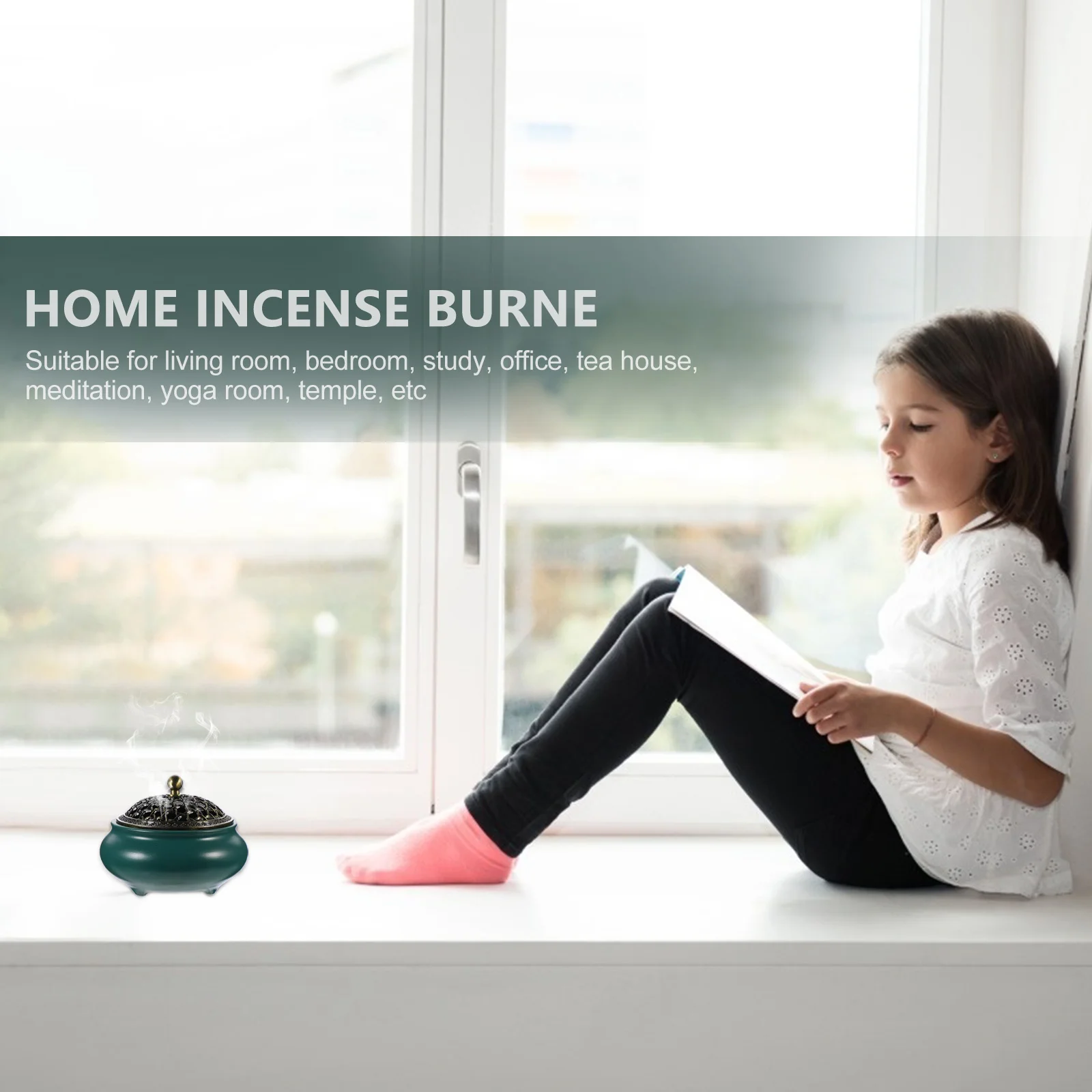 1Pcs Ceramic Incense Burner Multi Functional Artistic Design Home Temple Yoga Meditation Space Decor Warm Comfortable Atmosphere