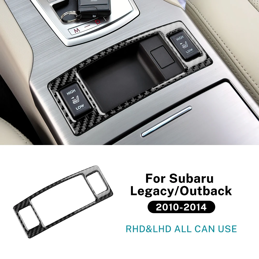 

Real Carbon Fiber Gear Shift Panel Trim For Subaru Legacy Outback 2010-2014 Automatic Shifter Cover Frame Interior Sticker