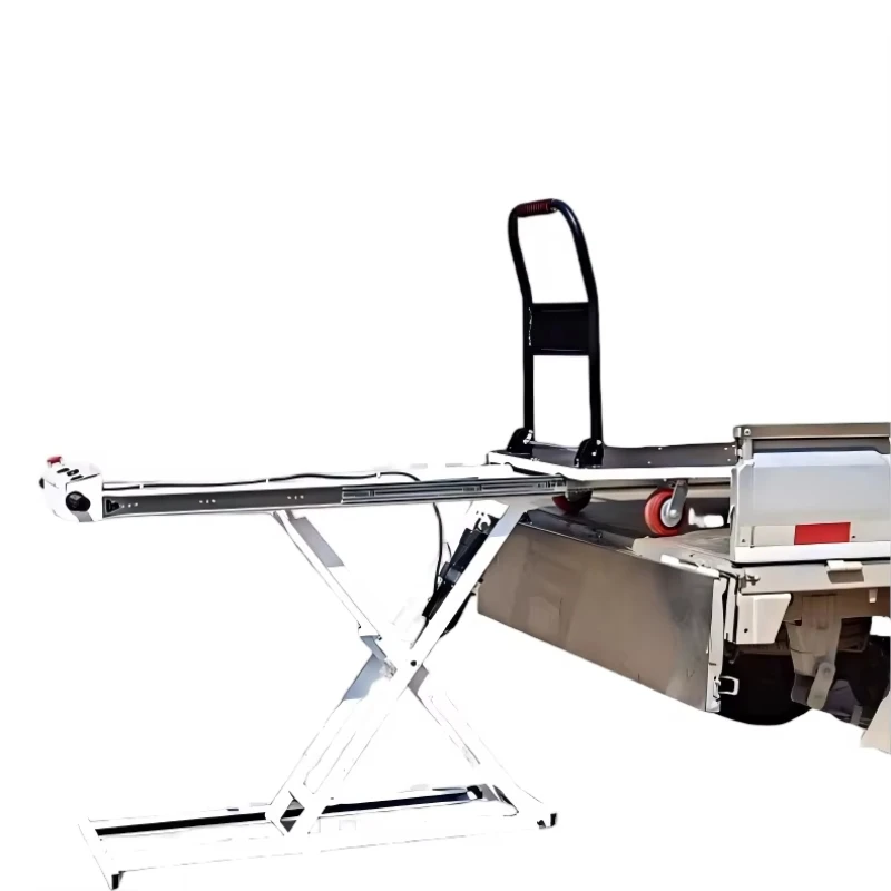 Portable electric hydraulic lift flatbed trolley truck on-board handling