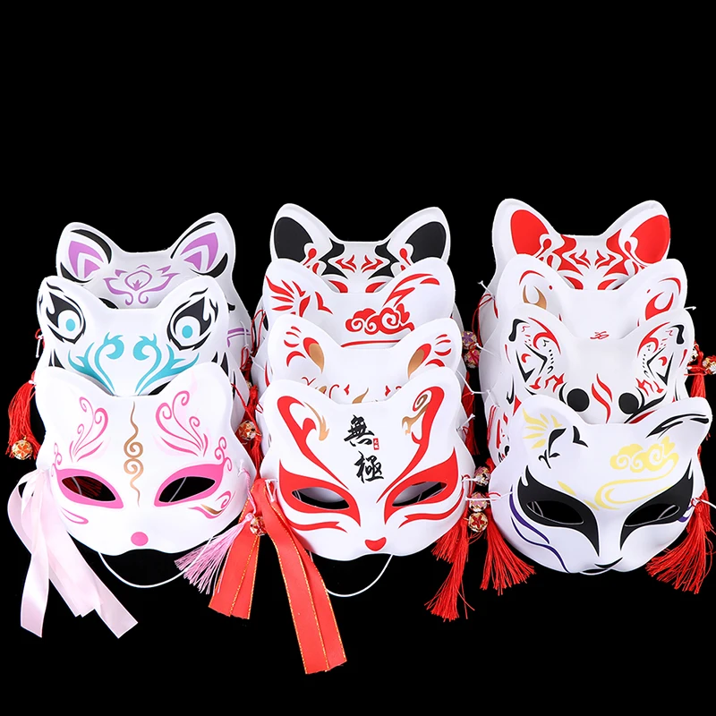 1pc Anime Fuchs Masken PVC halbes Gesicht Katze Maske Maskerade Festival Party Cosplay Requisiten – Detail 3