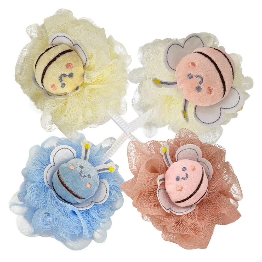 

Cute Animal Shaped Bath Ball Toddler Baby Soft Loofah Gentle Cleansing Rich Bubbles Back Scrubbing Deep Cleansing Fun