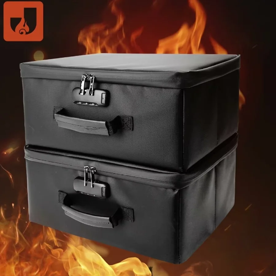 Fireproof Storage Box - Fire Resistant Document/File Organizer, Waterproof, Extra Large Capacity, for Home Office Emergency