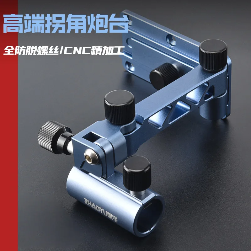 

Aluminum Alloy Fishing Box Corner Rod Holder Universal Bracket Accessories Foldable Front Double Rod Stand