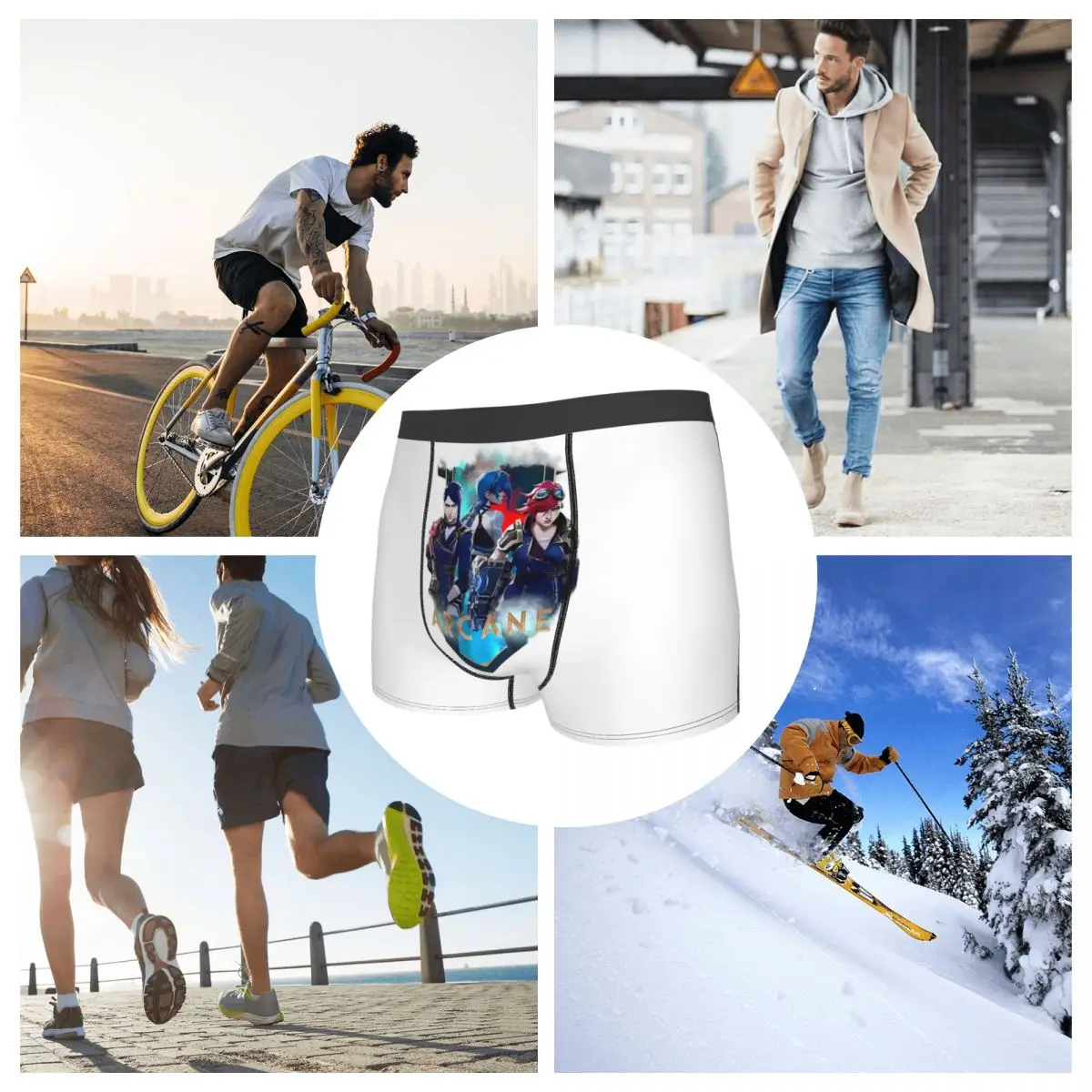 الملاكم السراويل السراويل غامض أنيمي السادس Jinx سراويل الرجال الملابس الداخلية الناعمة لهدايا صديقها رجل أوم