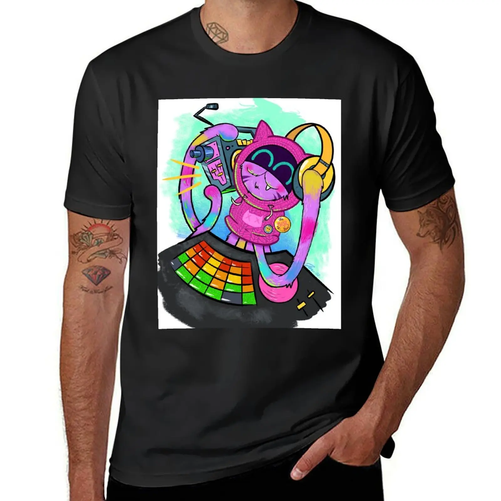

DJ Catnip T-Shirt custom t shirt boys animal print animal prinfor boys heavy weight t shirts for men