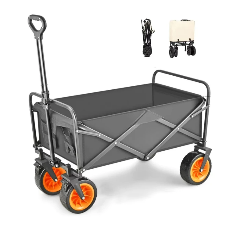Outdoor Garden Beach Hand Fishing Folding Camper Carts Portable