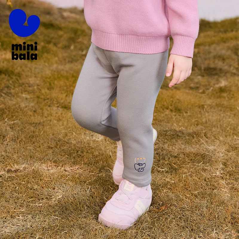 Mini Bala Long Pants for Boys and Girls 2024 New Winter Styles with Comfortable and Highly Elastic Long Pants