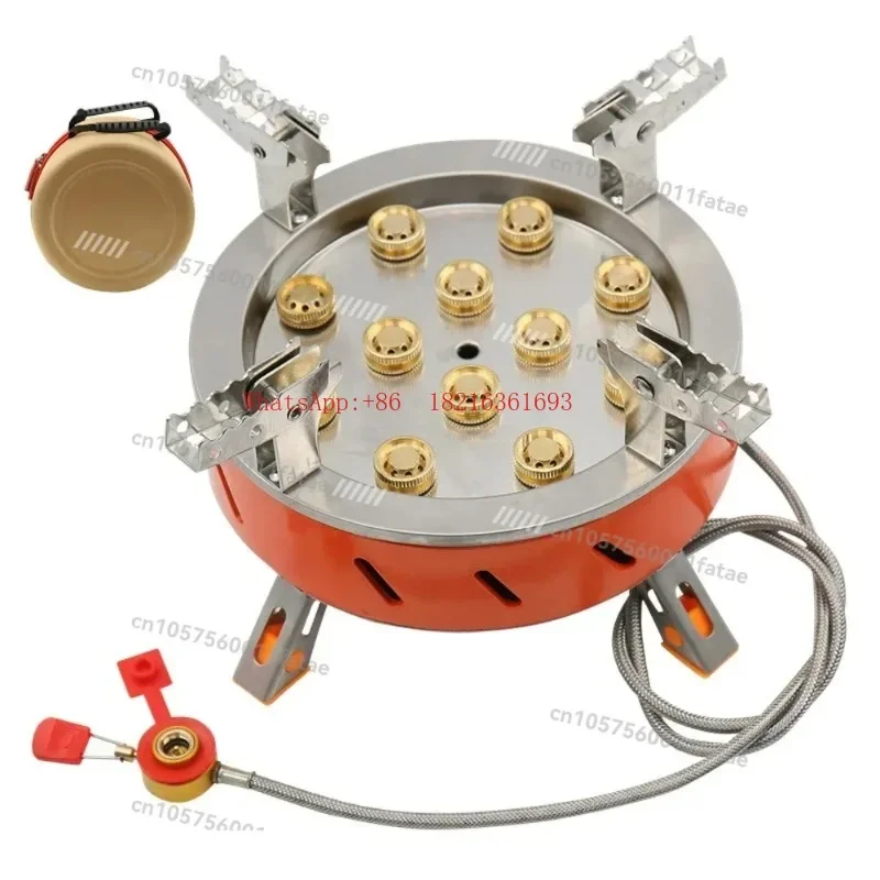 Latest Arrival 12-Core Camping Stove 21800W High-Power Gases Burner Stove,Backpacking Stove For Outdoor Cooking Camping Picni