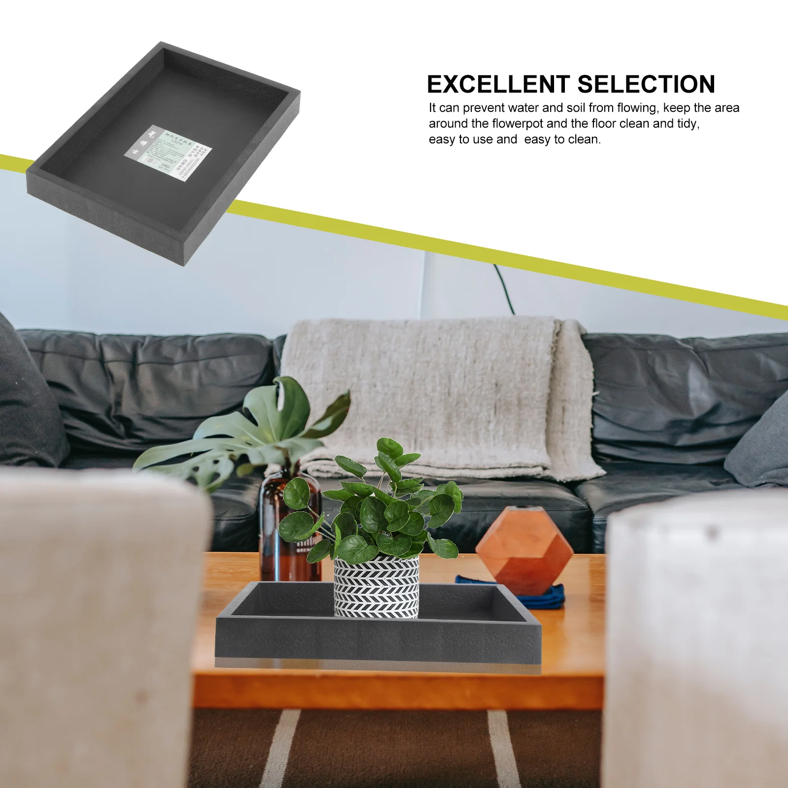 

2pcs Flowerpot Trays Deepened Thickened Resin Plant Pot Bases Indoor Outdoor Garden Accessories Leak Proof Flowerpot Water Trays