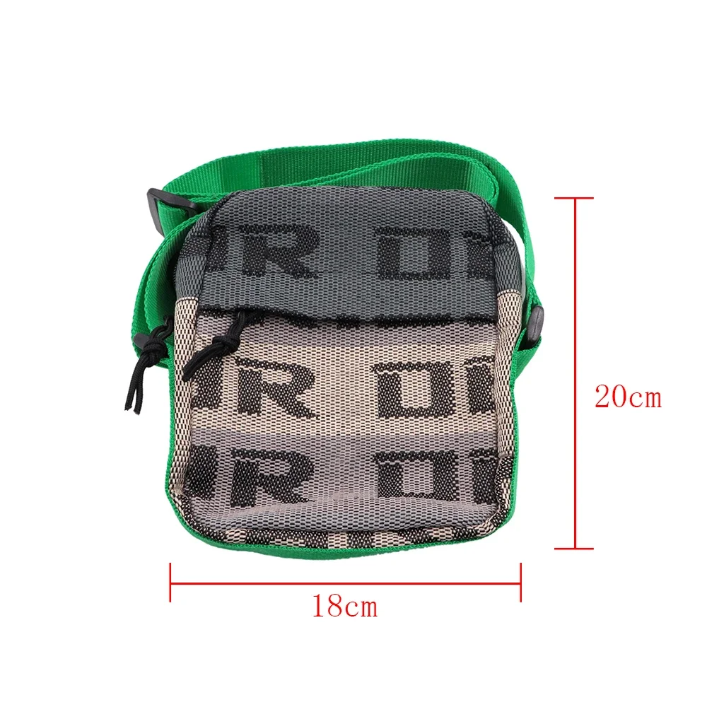 High Quality Universal JDM Car Seatbelt Fabric Bride logo Backpack Canvas Sling Bag Racing Harness Mini Messenger Bag