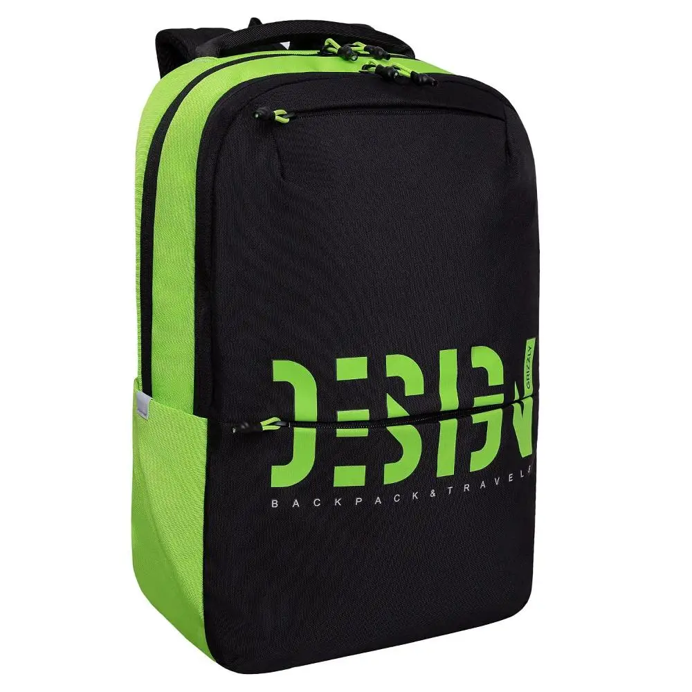 GRIZZLY RU-337-3 กระเป๋าเป้สะพายหลัง 29x43x15 สำหรับนักเรียน คุณภาพสูง ทนทาน ใช้งานได้จริง