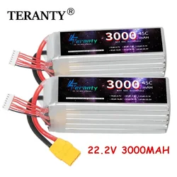 Teranty 3000mAh 6S 22.2V 45C Model samolotu Drone Quadcopter wysokiej mocy bateria Lipo akcesoria do modeli lotniczych