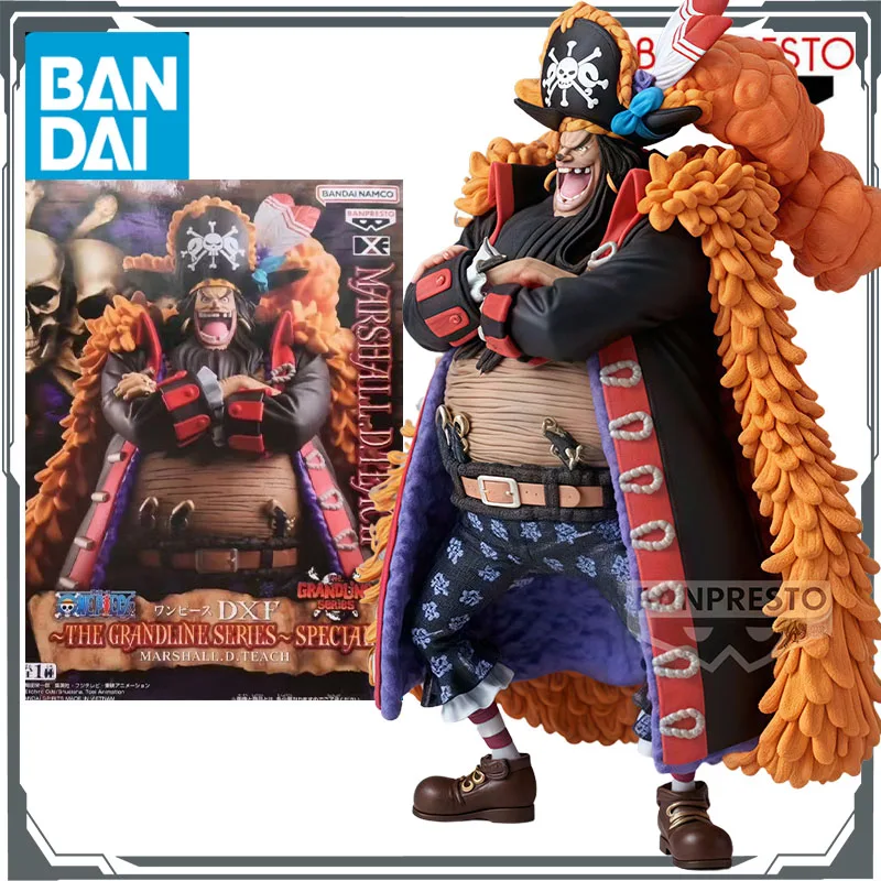 バンダイオリジナルバンプレストワンピースマーシャル D.ティーチダークボルテックス & 特別スタイルアニメアクションフィギュアおもちゃ男の子のためのクリスマスギフト