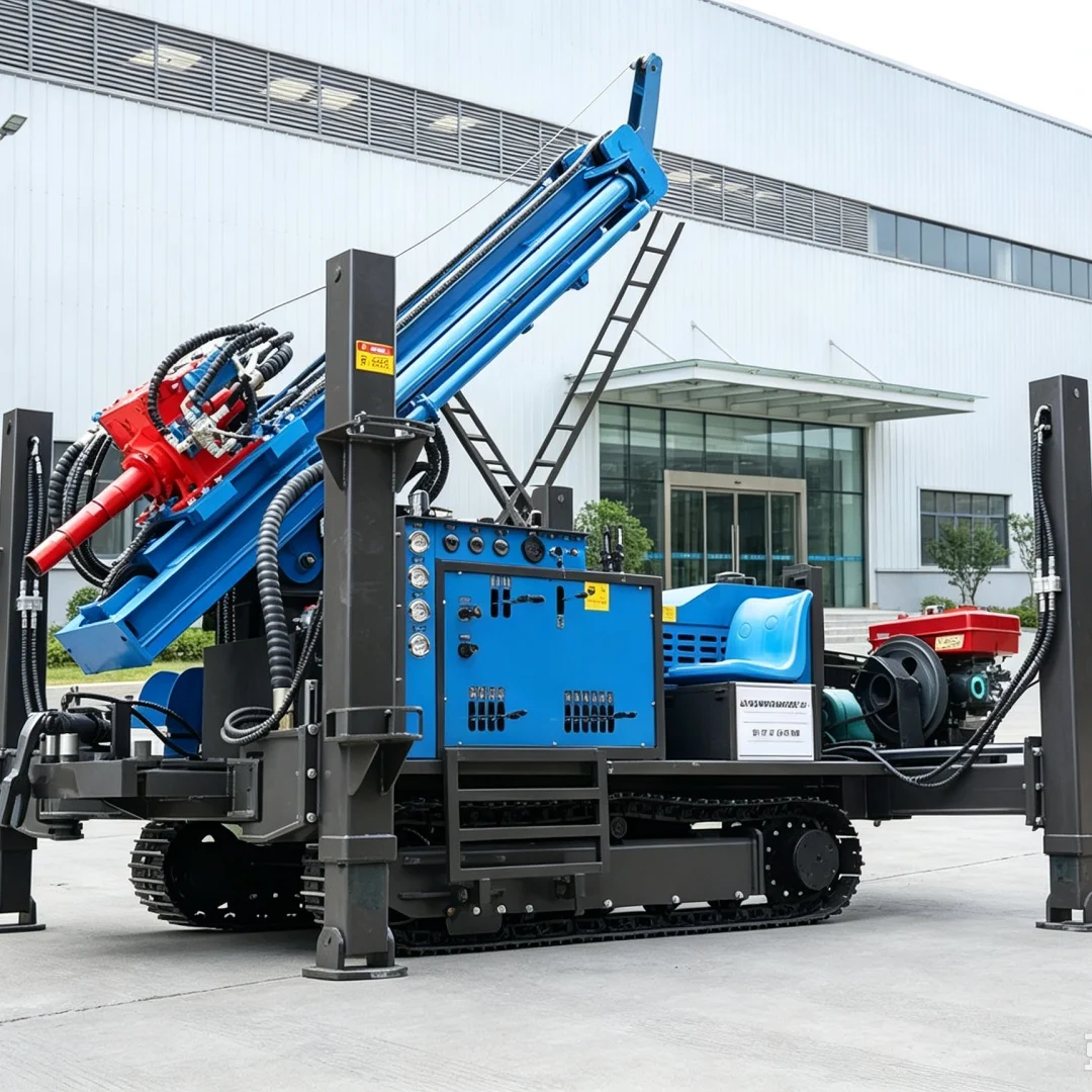 Customized Track‑mounted High Air Pressure Pneumatic Water Well Drilling Rig for Mountain Rock Drilling Exploration